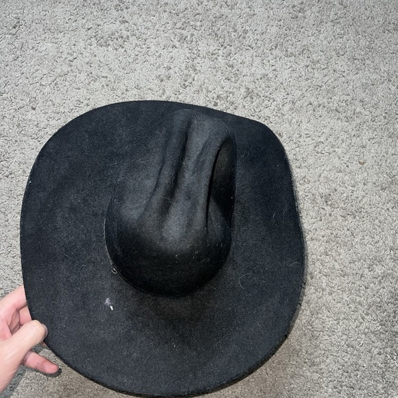 Twister  Dallas Cowboy Hat by M&P Size 7 Black 100% Wool - Picture 2 of 6